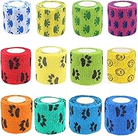 Vista 16 de Vendaje autoadhesivo cohesivo de animales, cinta autoadhesiva de primeros auxilios para perros, gatos, caballos, pájaros y muñeca para curación de 2