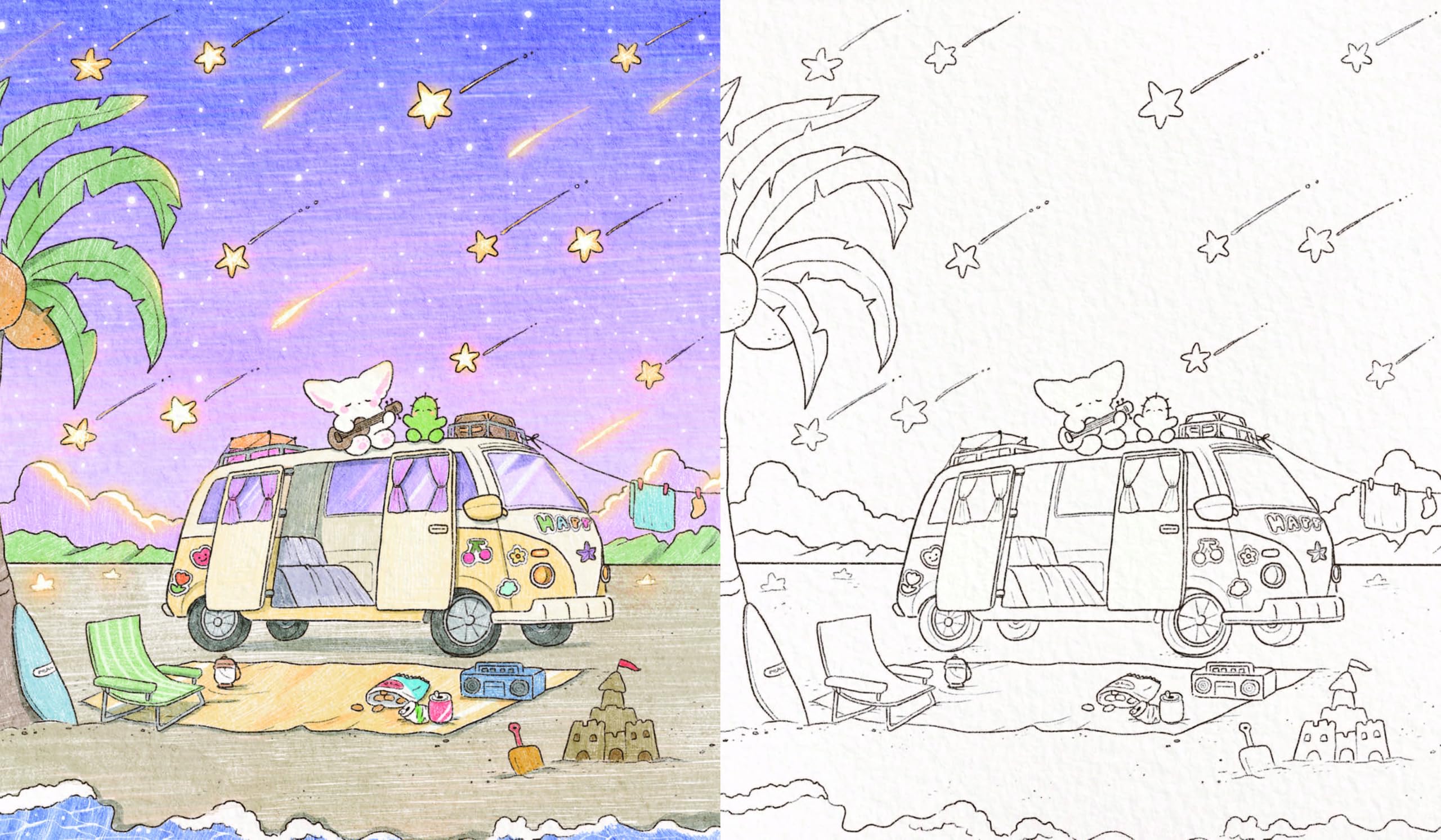 Sogumi the Fennec Fox: Cute Four-Seasons Colouring : Book 1