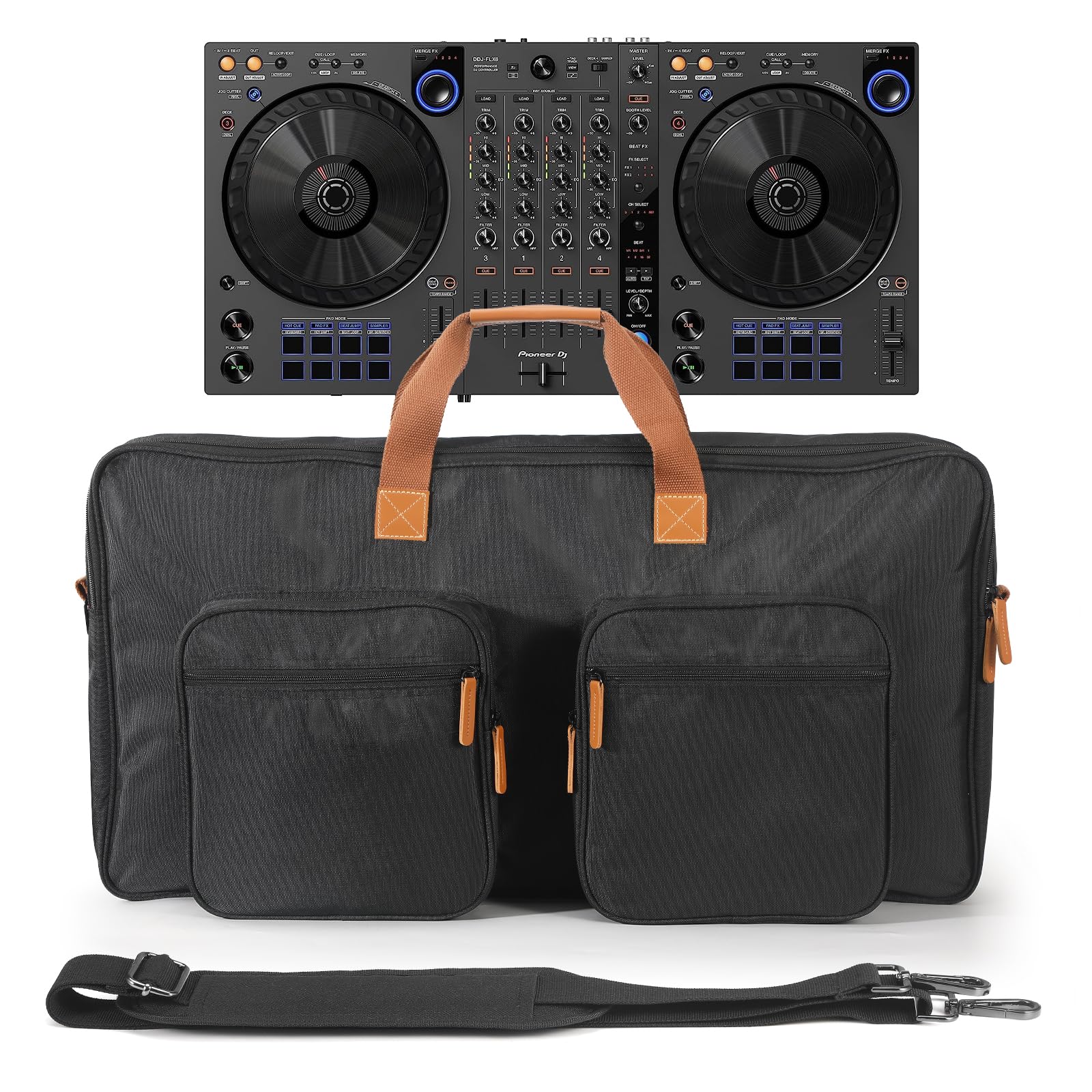 Protector Bag Storage Case, Tote Bag for Pioneer DJ DDJ-FLX6, Travel Carrying Case for Pioneer DJ DDJ-FLX6-GT or DDJ-800, Compact DJ Controller Padded Carry Case