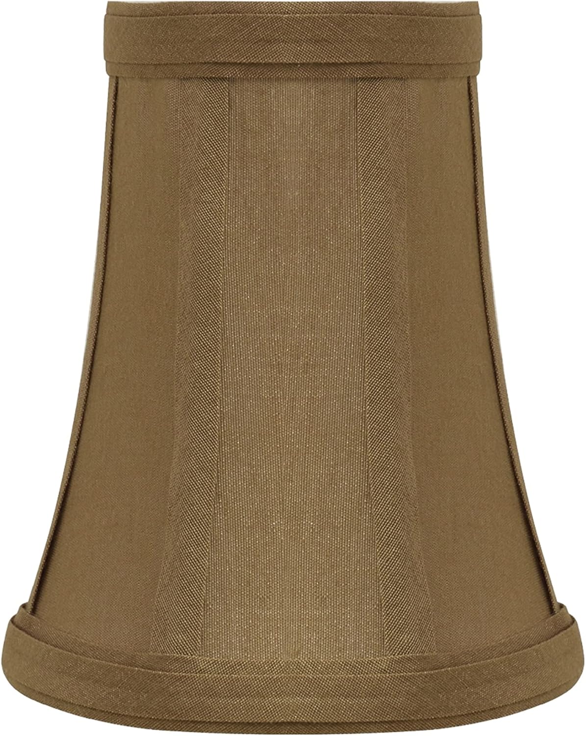 Aspen Creative 30247-9A, Bell Clip-On Chandelier Lamp Shade, Light Brown, 2-1/2" Top x 4" Bottom x 5" Slant Height, Set of 9