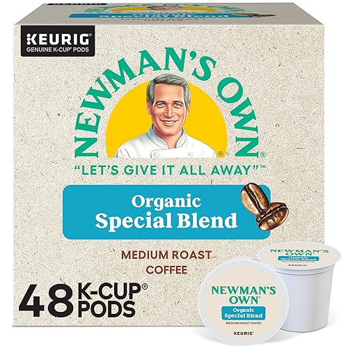 Newman's Own Organics - Mezcla especial, cápsulas Keurig K-Cup de una sola servida, café tostado medio, 48 unidades