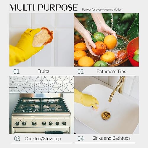 Miniatura 8 de Esponja para platos de ganchillo de doble capa antiarañazos (ajo de elefante)