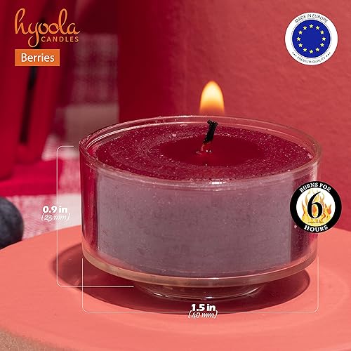 Miniatura 51 de HYOOLA Velas aromáticas de vela – Taza transparente – Velas perfumadas de Lily Tealight – 6 horas de tiempo de combustión – Paquete de 15 – Lily