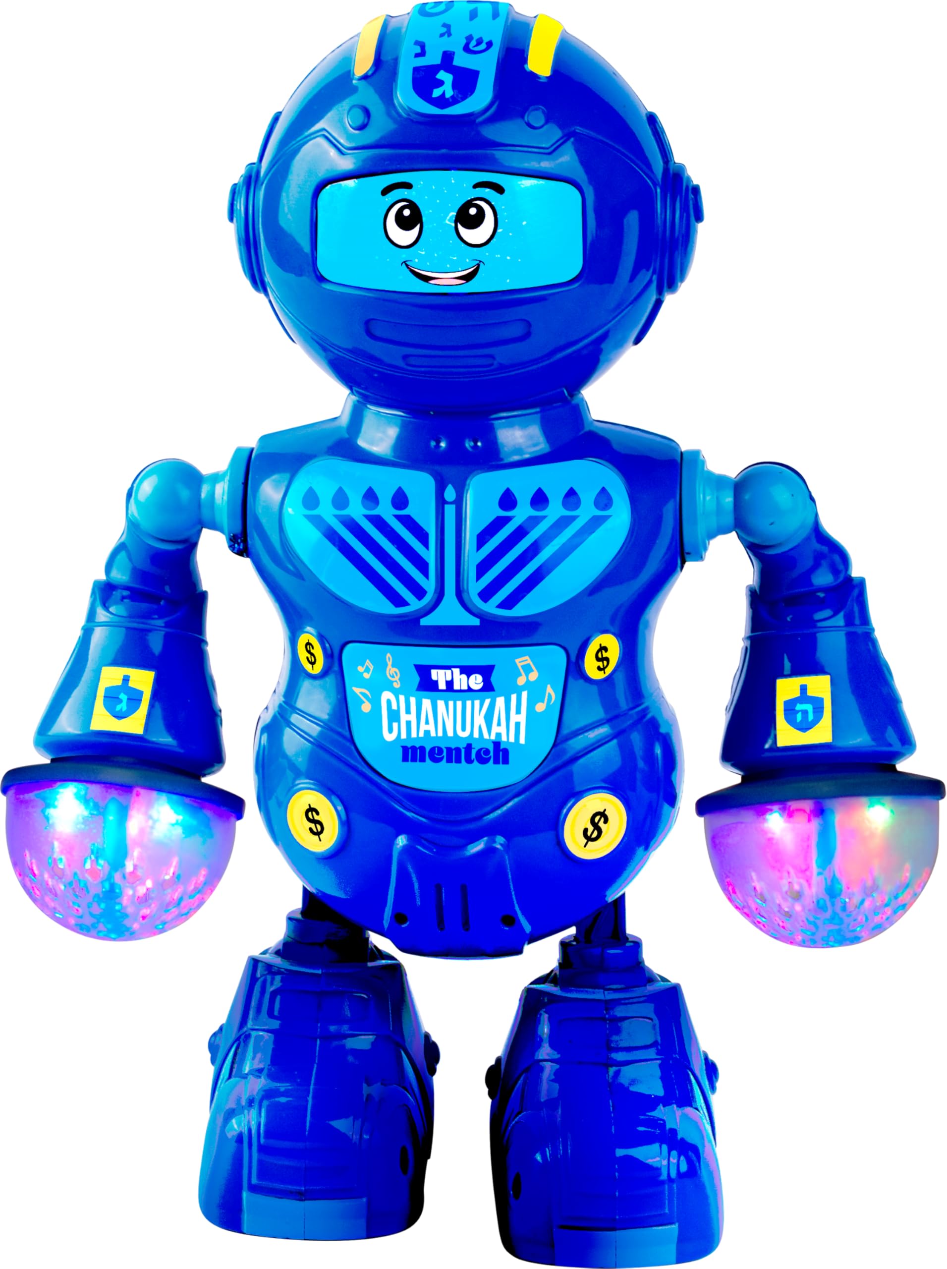 Izzy 'n' Dizzy Chanukah Robot - Great Hanukkah Gift for Kids - Chanukah Mentch Dancing & Singing Robot Toy with Projector