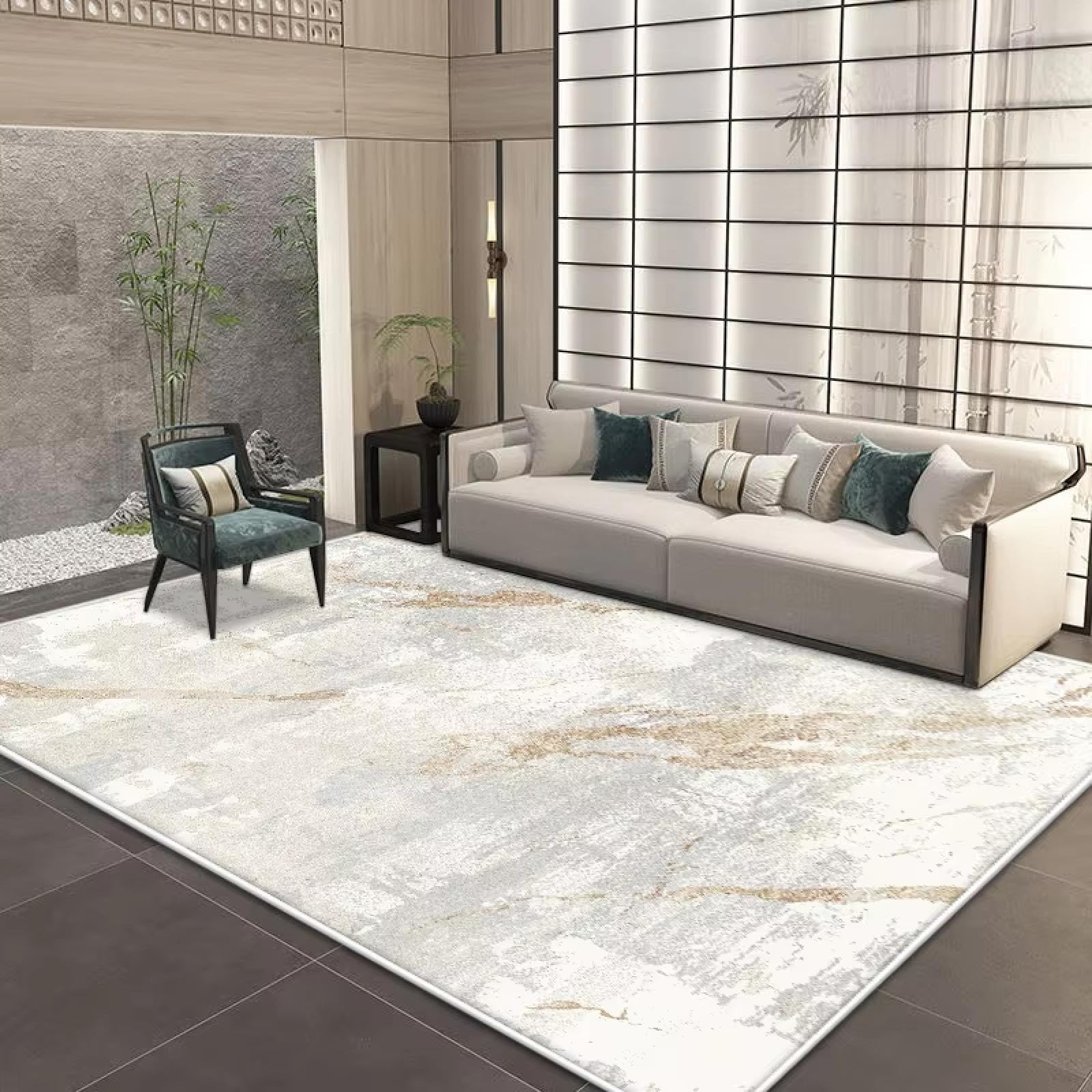 Tapis de salon antidérapant abstrait 160x200cm pour grande chambre