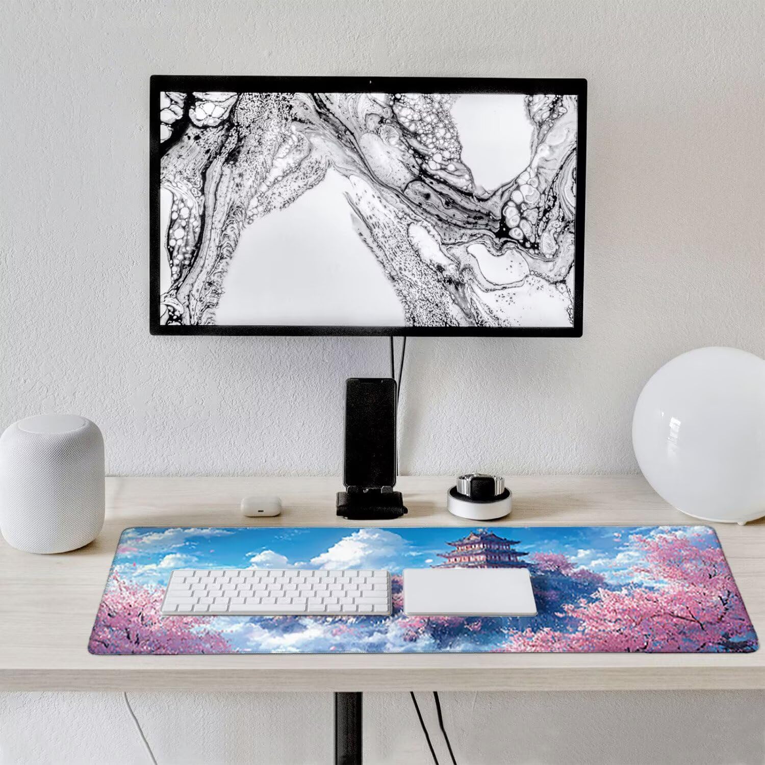 Podkładka pod mysz do gier XXL duża mysz 1200 x 500 mm, duża podkładka pod biurko z antypoślizgową gumową podstawą dla graczy, poprawia precyzję i szybkość (widoki na loft) o-237