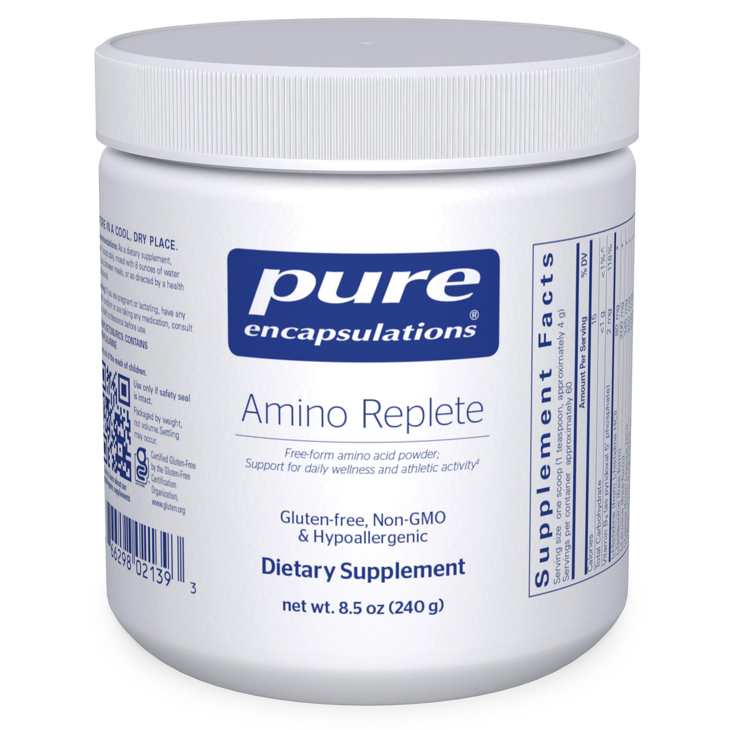 Pure Encapsulations Amino Replete | Hypoallergenic Free-Form Amino Acid Powder Supplement | 8.5 Ounces Powder