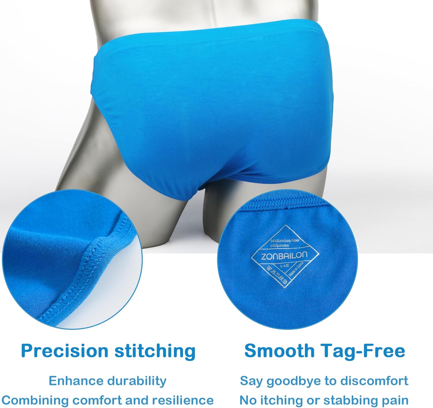 Mens Sexy Briefs Front Open Access Low Rise Bulge Enhancing Pouch Opening Underwear Bikini - Image 5