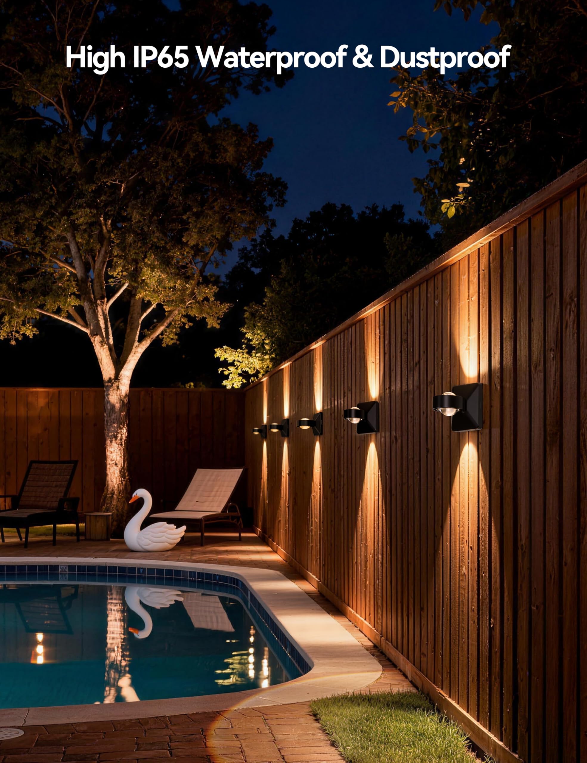 Tubicen Dimmable Outdoor Wall Lights Up Down LED Patio Light Fixtures High IP65 Waterproof Exterior Wall Lighting for — view 3