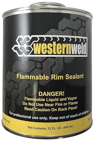 Sherco-Auto Black Tire Repair Bead Rim Sealer Liquid Chemical Solution Brush Can 1 Qt (32 Oz) - Fabricado en Estados Unidos