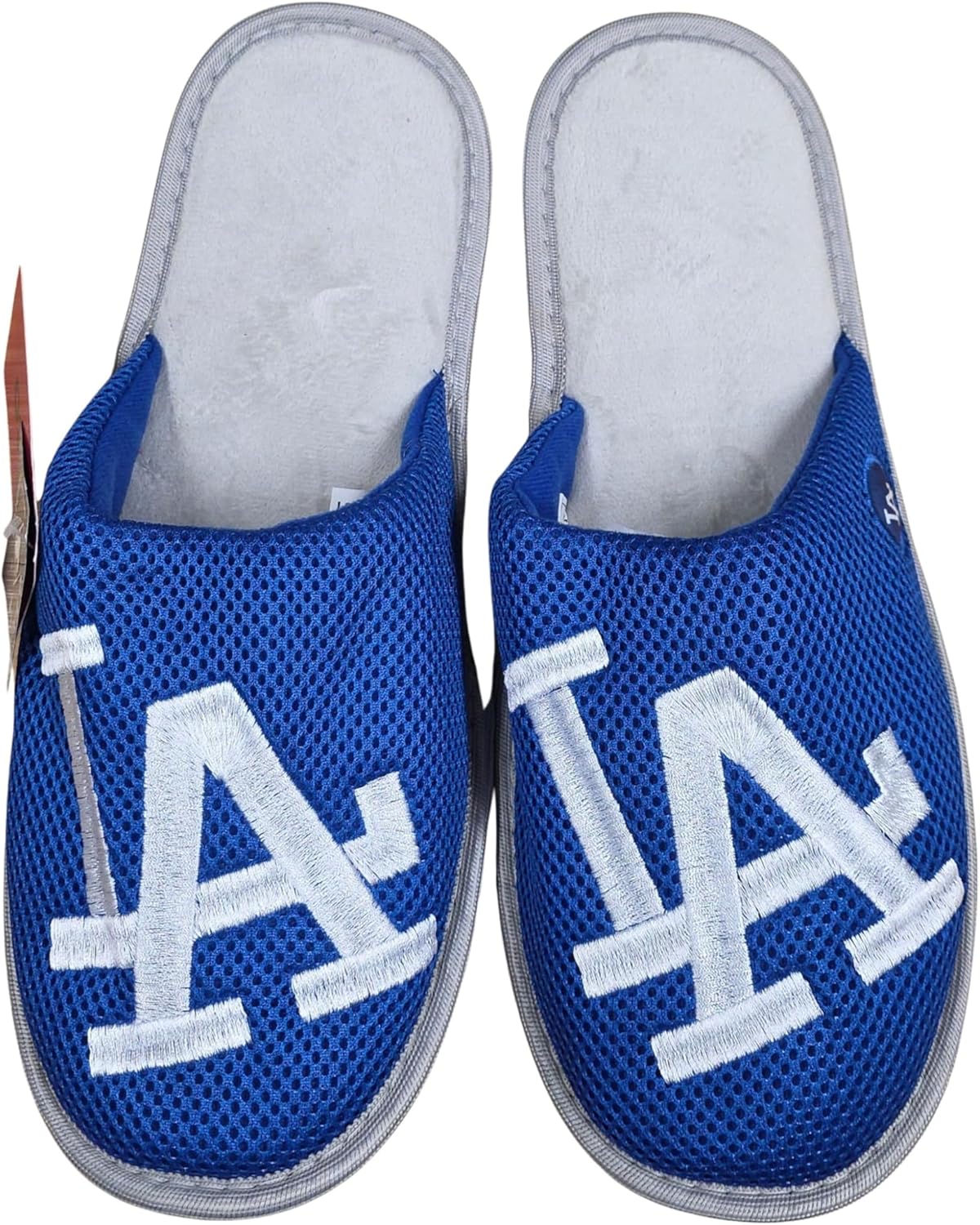 FOCO Mens MLB Team Logo Mesh House Shoes Slide-On Slippers (Los Angeles Dodgers, Size 9/10 M) - Image 3