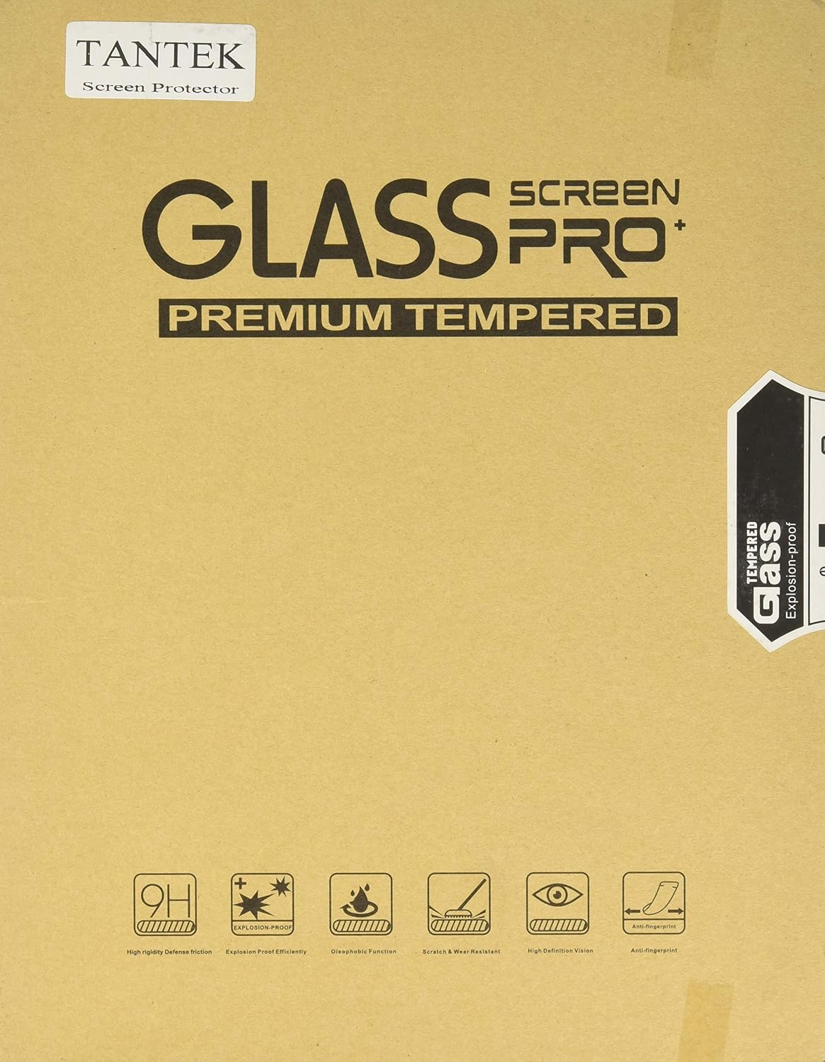 TANTEK YYY12 HD Clear, Anti Scratch, Anti-Glare, Anti-Fingerprint, Tempered Glass Screen Protector for IPad 2/IPad 3/IPad 4, 2 Piece