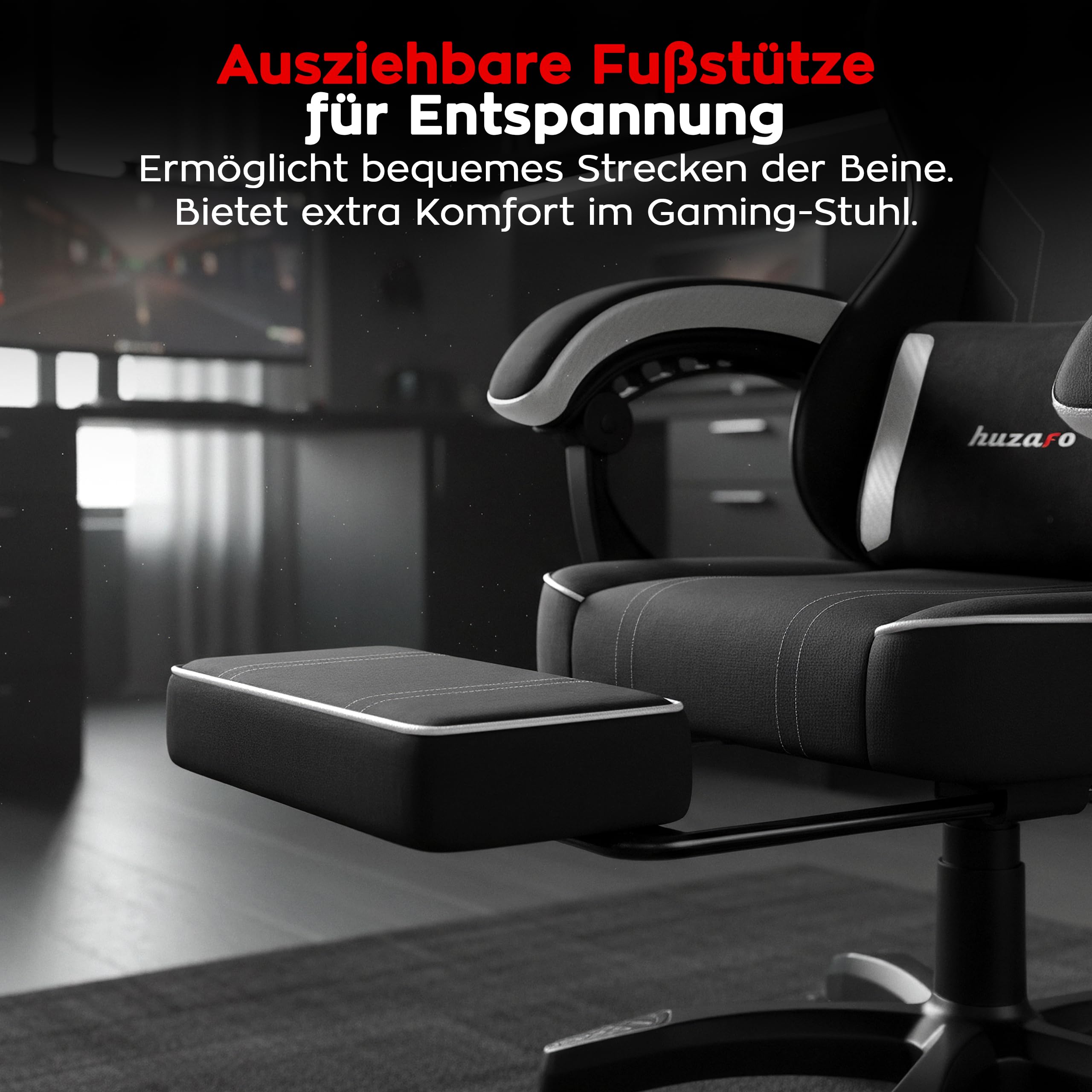 huzaro Force 3.7 Chaise Gaming Ergonomique, Dossier Inclinable, Blanc