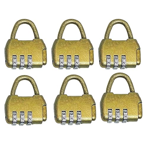 Kathson Antique Style Mini Handbag Shaped Combination Locks (Set of