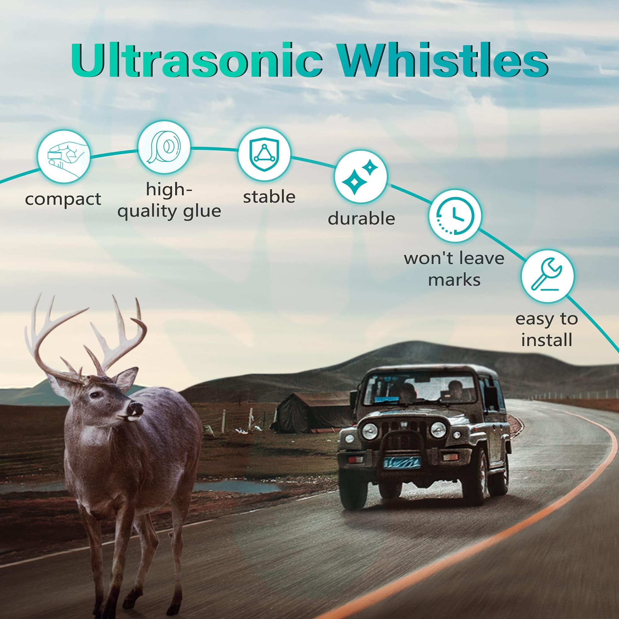 Snapklik.com : Elook Upgraded Deer Whistles For Car, Save Deer Whistle ...