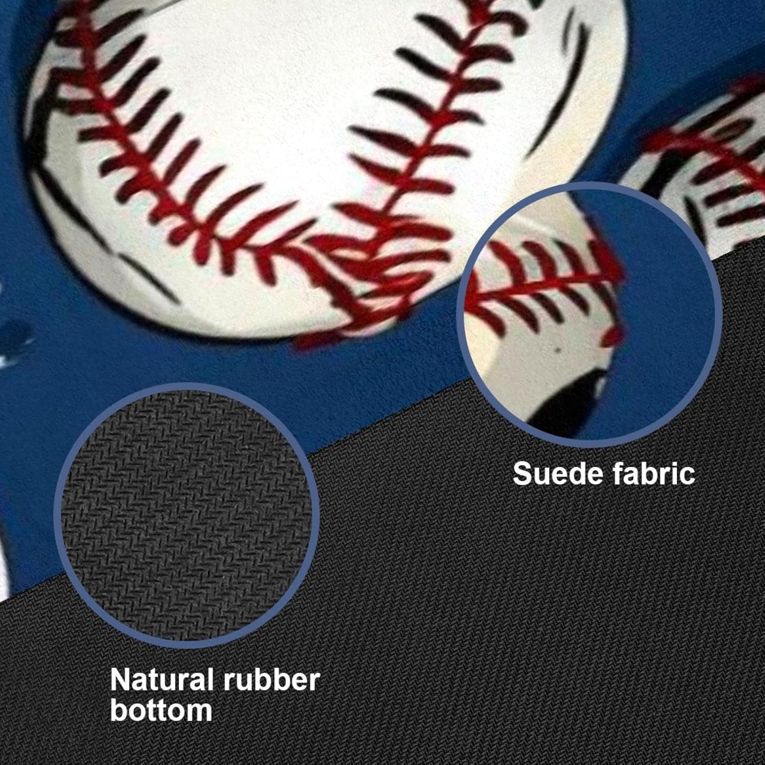 Yoga Towel, Baseball Pattern Non Slip Sweat Absorbent Hot Yoga Mat Towel for Hot Yoga, Pilates and Fitness - 72.8" x 26.8"