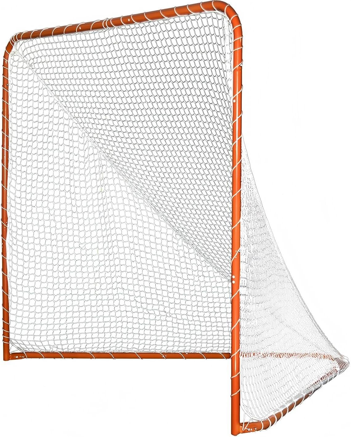 Lacrosse Goal Net - 6' x 6' Foldable Portable Lacrosse Net with Heavy-Duty Steel Frame for Youth & Adult Precision Practice - Backyard & Field Practice Use