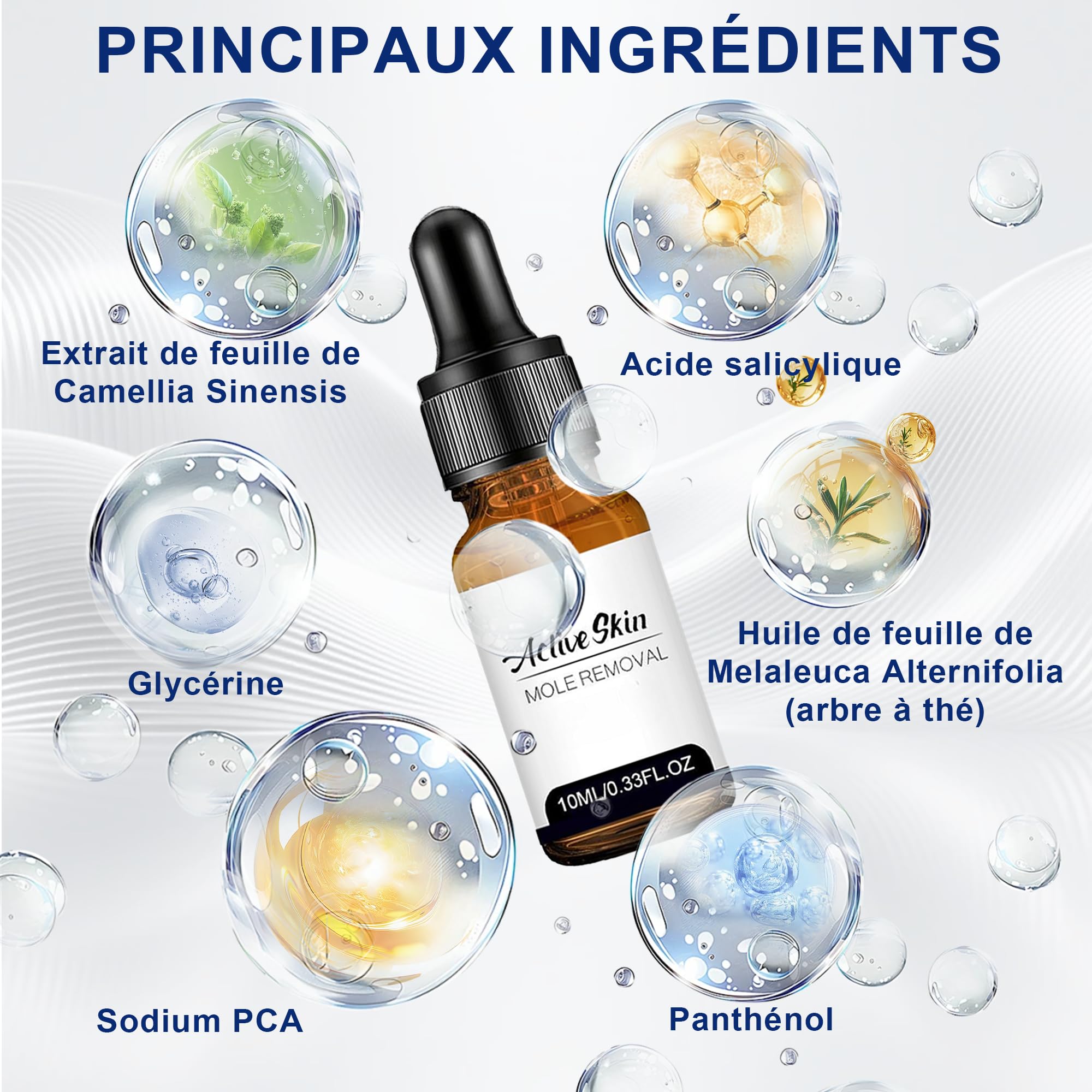 Action Enlèvement Des Acrochordons – Pipette Précision Visage & Corps | Élimination Ciblée des Verrues Plantaires, Vulgaire et Plates | Formule Douce à, Format Voyage(10ml)