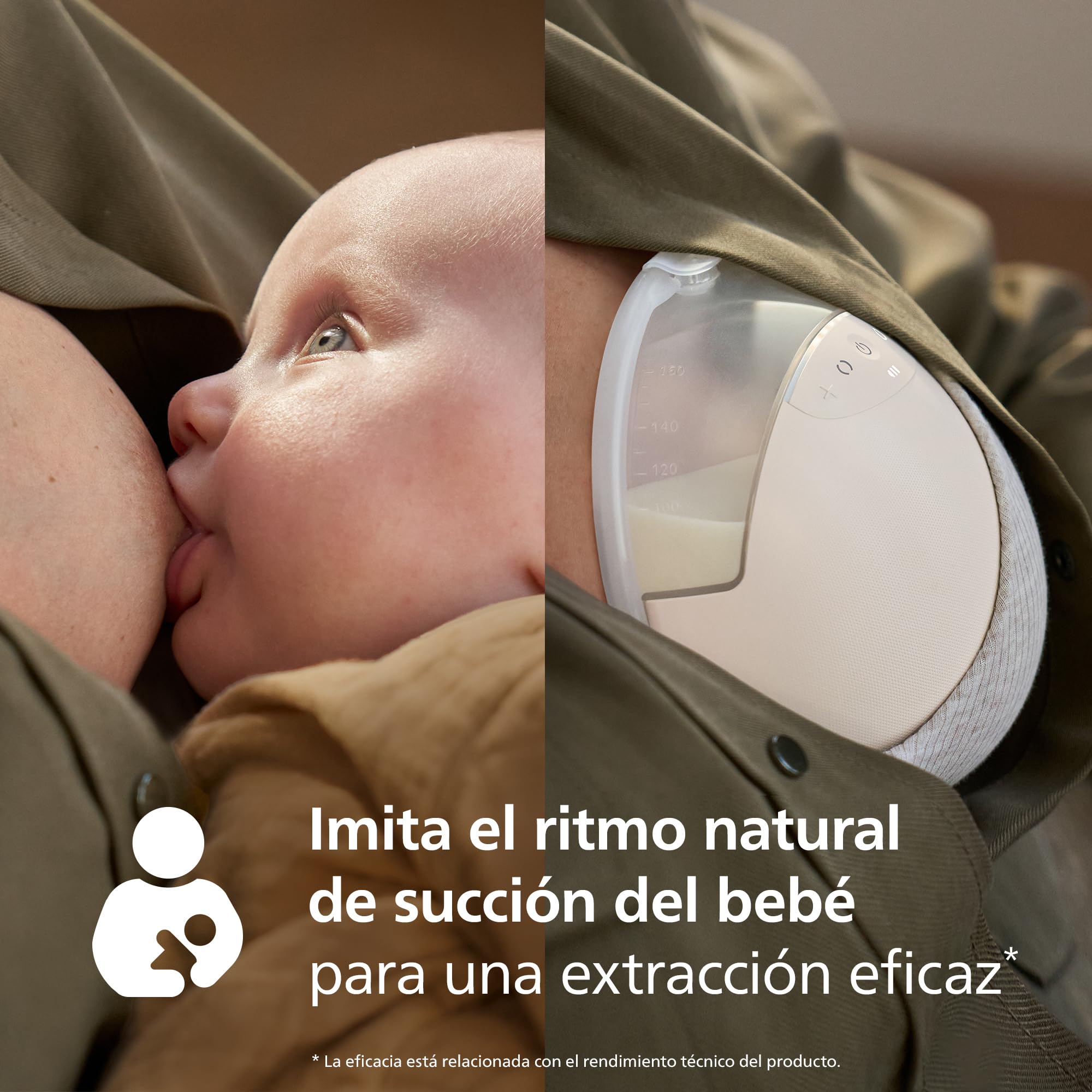 Philips Avent Natural Care portátil Extractor de leche eléctrico doble - Imita el ritmo natural de succión del bebé, cojín de silicona SkinSense, motor de potencia hospitalaria, SCF495/11