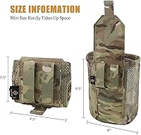 Vista 6 de PETAC GEAR Dump Pouch,Molle Drawstring Mag Pouches,Roll Up Foldable Tactical Recovery Tool Pack,EDC Drop Net Storage Bag