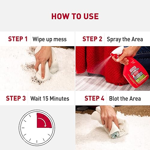 Miniatura 6 de Nature's Miracle Eliminador avanzado de manchas y olores para gatos, uso en colchones, muebles, tela y más, espray de 32 onzas