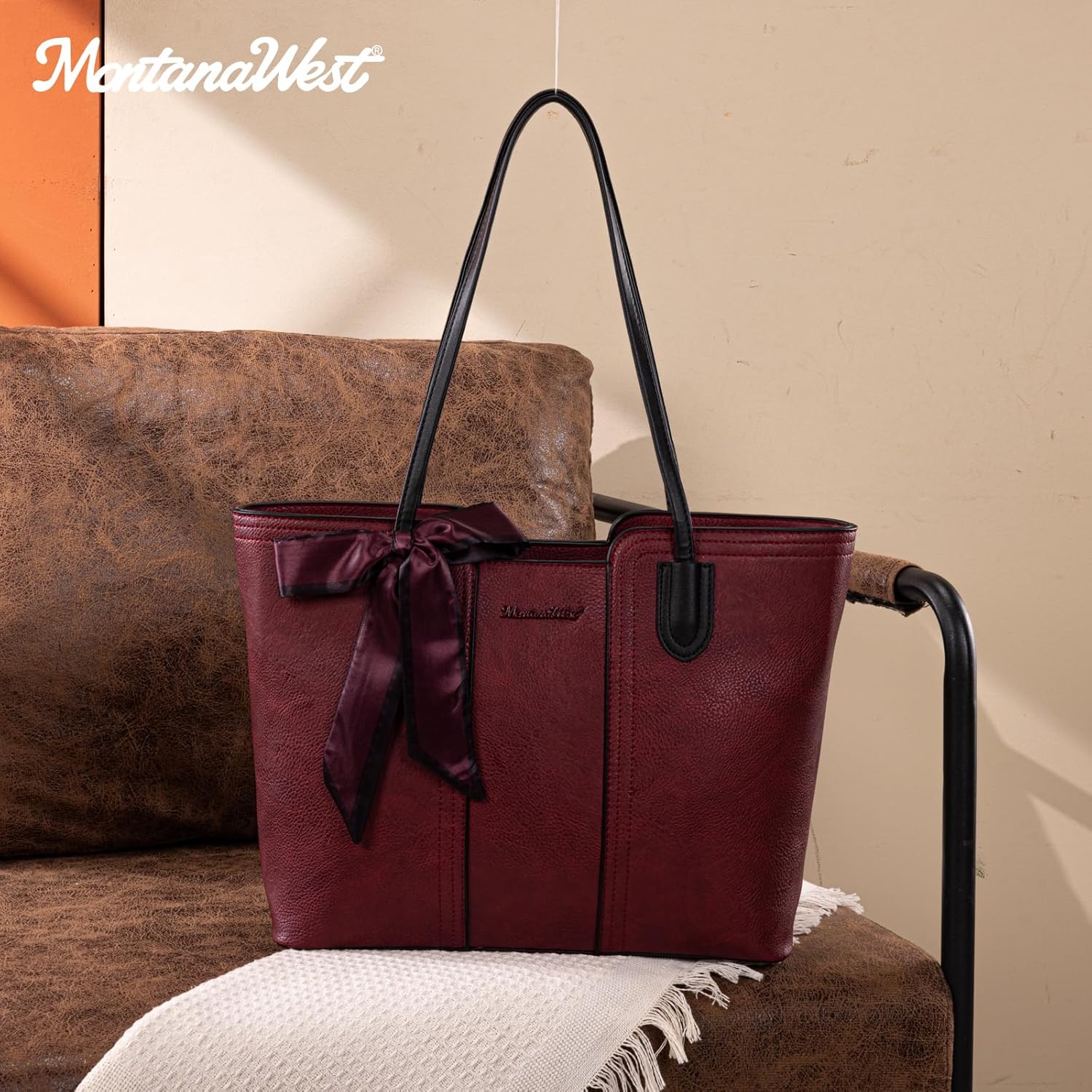 Montana West Tote Bags for Women Medium Top Handle Satchel Purses - Image 3