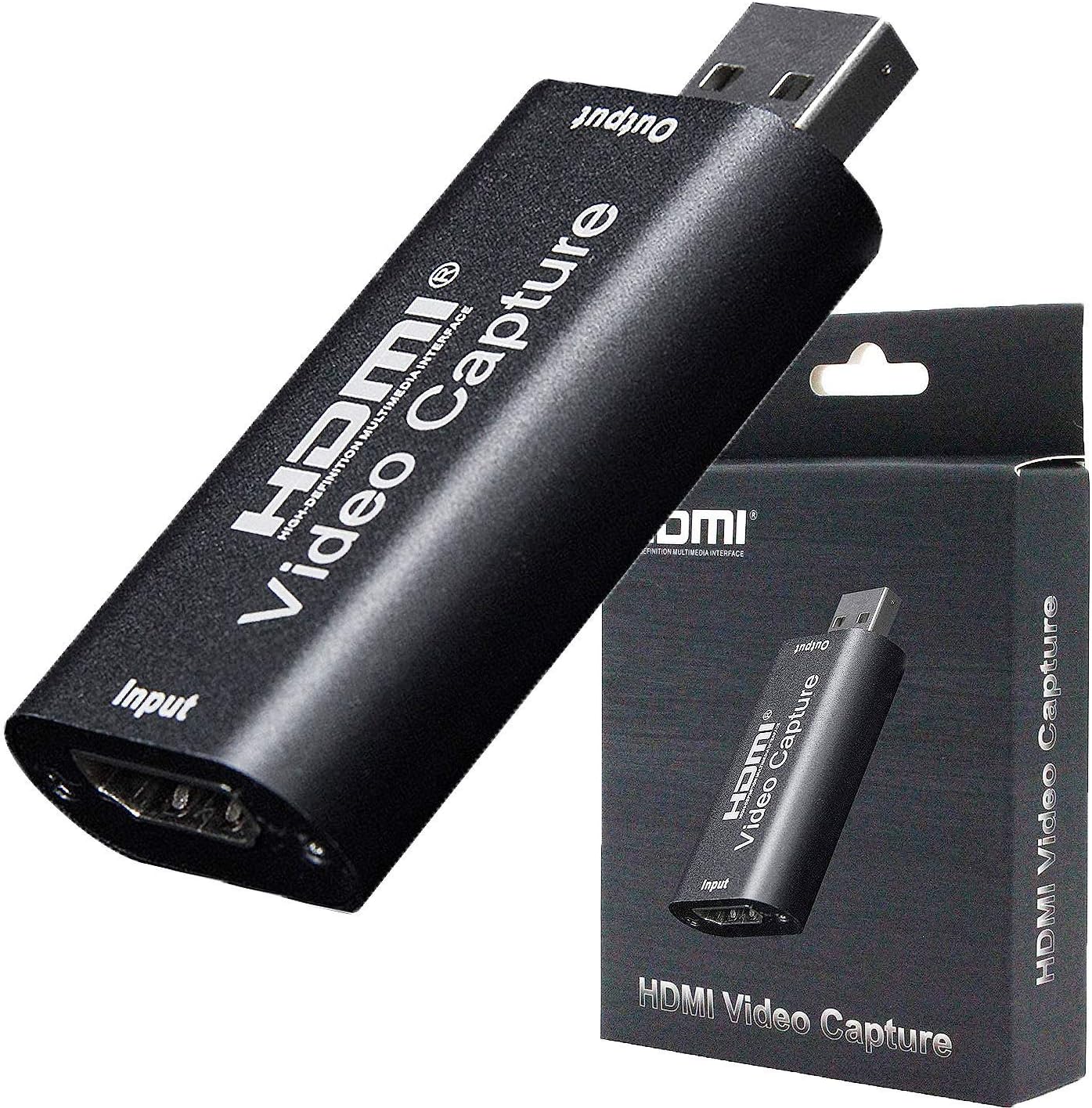 Hi-Lite EssentialsHDMI Capture Card USB 2.0 1080P HDMI to USB Record to DSLR Camcorder Action Cam,Computer for Gaming, Streaming, Teaching, Video Conference or Live Broadcasting (USB 2.0)