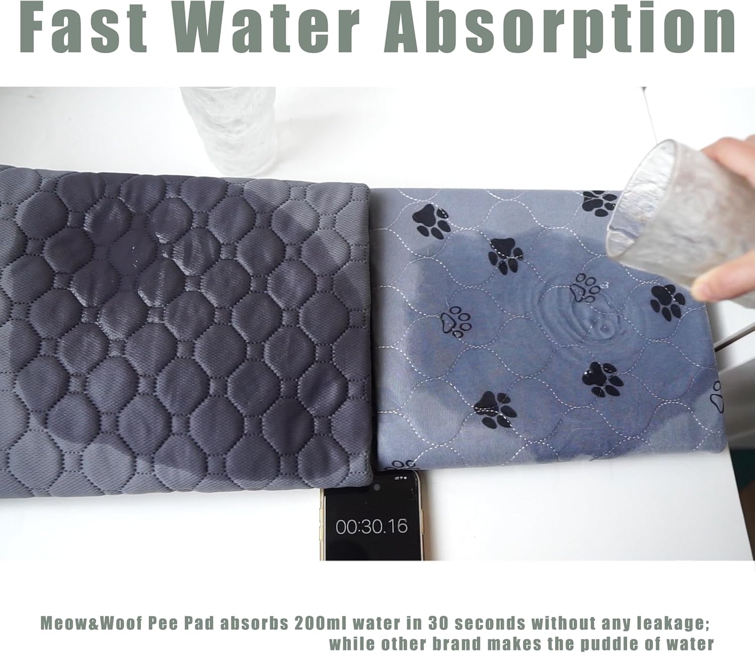 Reusable Puppy Pads for Incontinent Pets - Washable Pee Pads for Dogs - Super Absorbent Pet Training Mat Against Urine Leakage - Waterproof & Non-Slip Bottom Octagon Shape