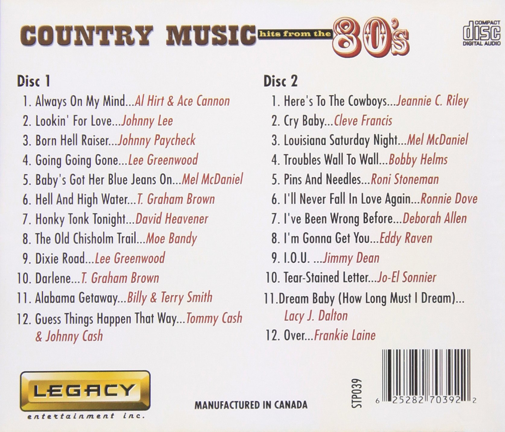 Country Music Hi Ts from the 8