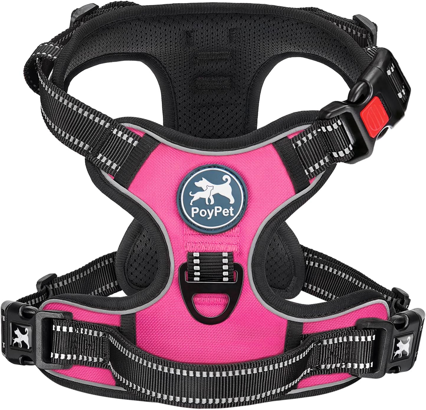 No Pull Dog Harness Large with Front Clip & Neck Release Buckle