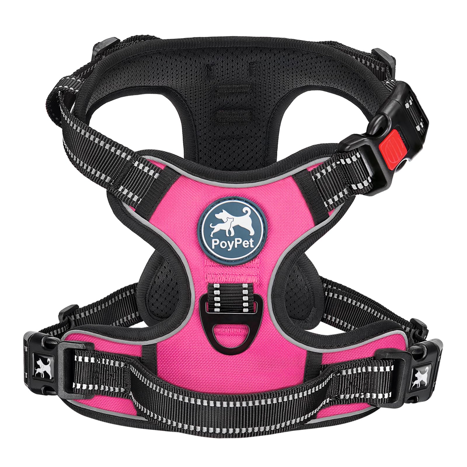 No Pull Dog Harness Large with Front Clip & Neck Release Buckle