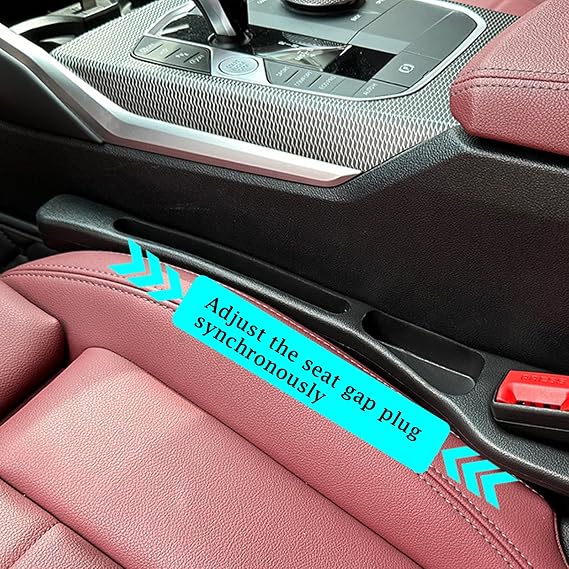 2PCS Vehicle Mounted Gap, Universal Car Seat Gap Filler Organizer - Leak-Proof Storage Box for Car SUV Truck - Car Seat Gap Filler Organiser Premium PU Leather with Multi-Compartment Design (Beige)