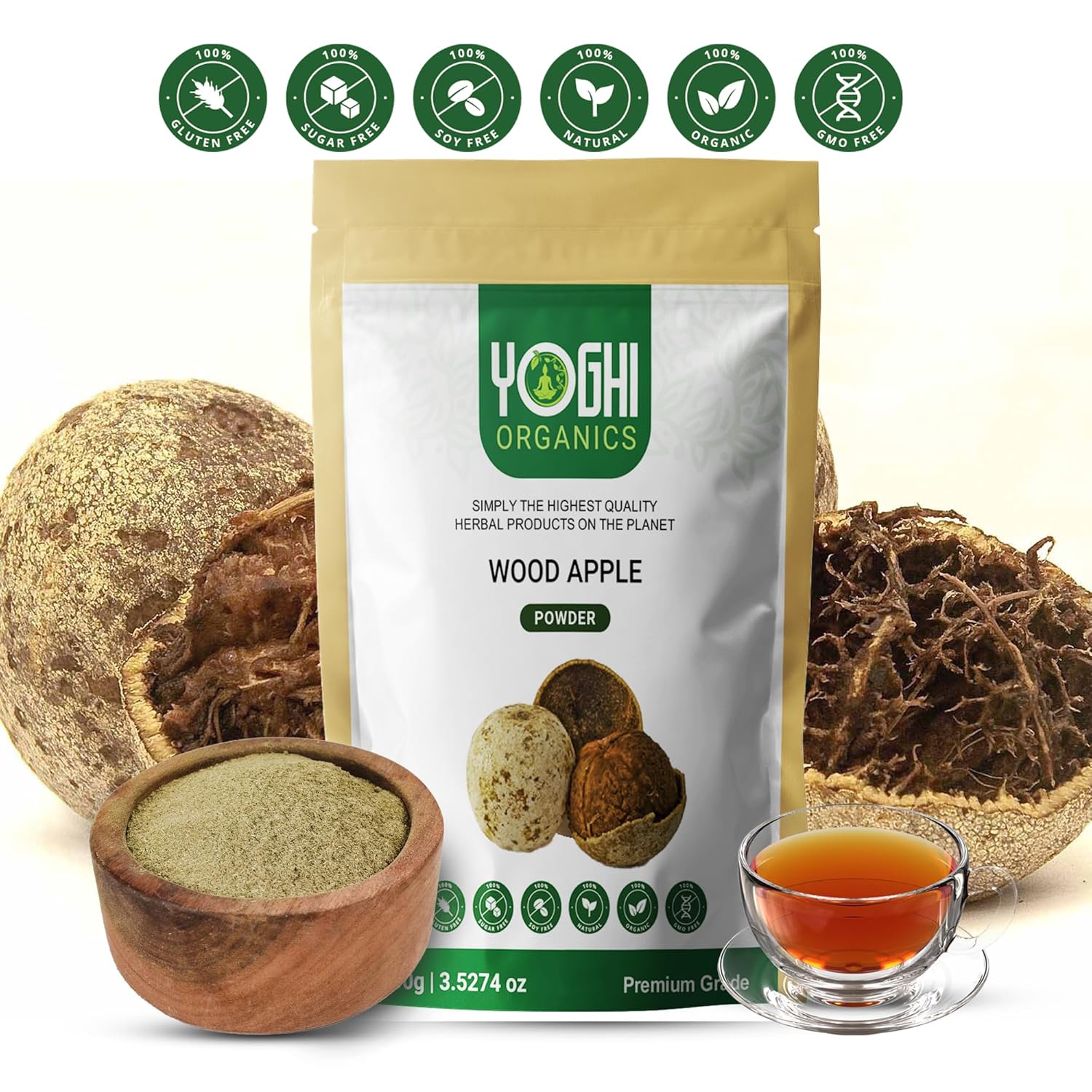 200g Organic Wood Apple Powder Healthy Pure Fruit Grade A Yoghy Product