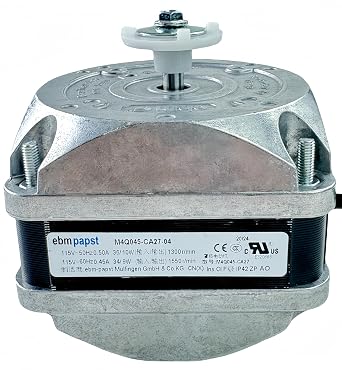 for ebm-papst M4Q045-CA27-04 Freezer Condenser Fan Motor, 115V AC Fan Motor Compatible with Qideyipe,0.45/0.5A 50Hz/60Hz 1550RPM,Refrigerator Cover Pole Motor M4Q045-CA27-04