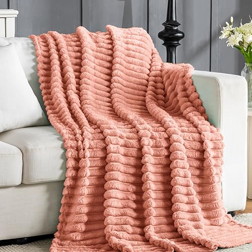 Miniatura 13 de Manta de Tiro de Piel Sintética Color Hueso para Sofá, Manta Suave y Esponjosa de Burbujas para Cama y Sofá, Manta Gruesa y Cálida de Felpa Difusa