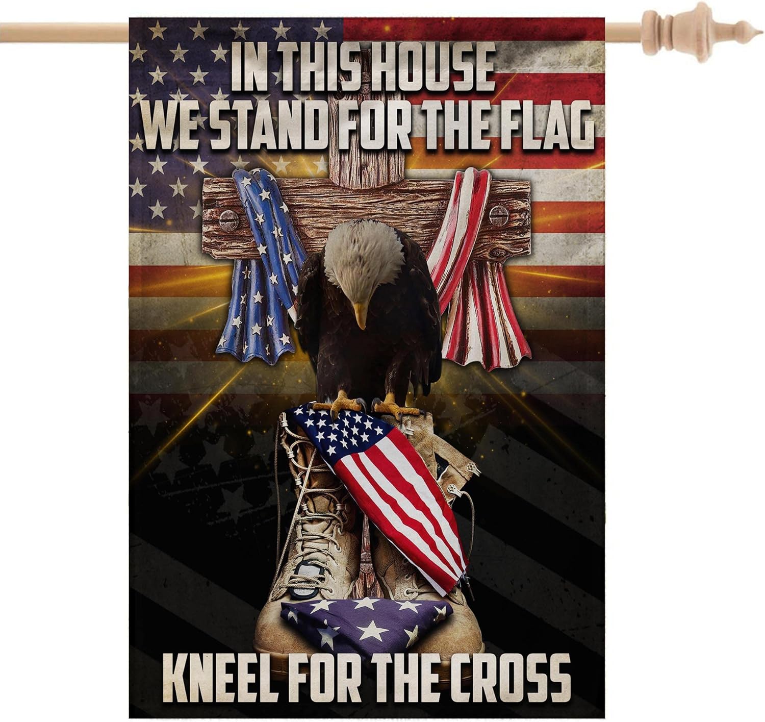 V VIBEPYAll Over Printed Double Sided House Flags, 28x40