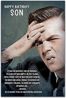 Son Birthday Card Funny, Funny Birthday Card For Son, Happy Birthday Son Card, Son Birthday Card For Him, Son, Greetings Card, Son Birthday Card, Son Birthday Cards Funny