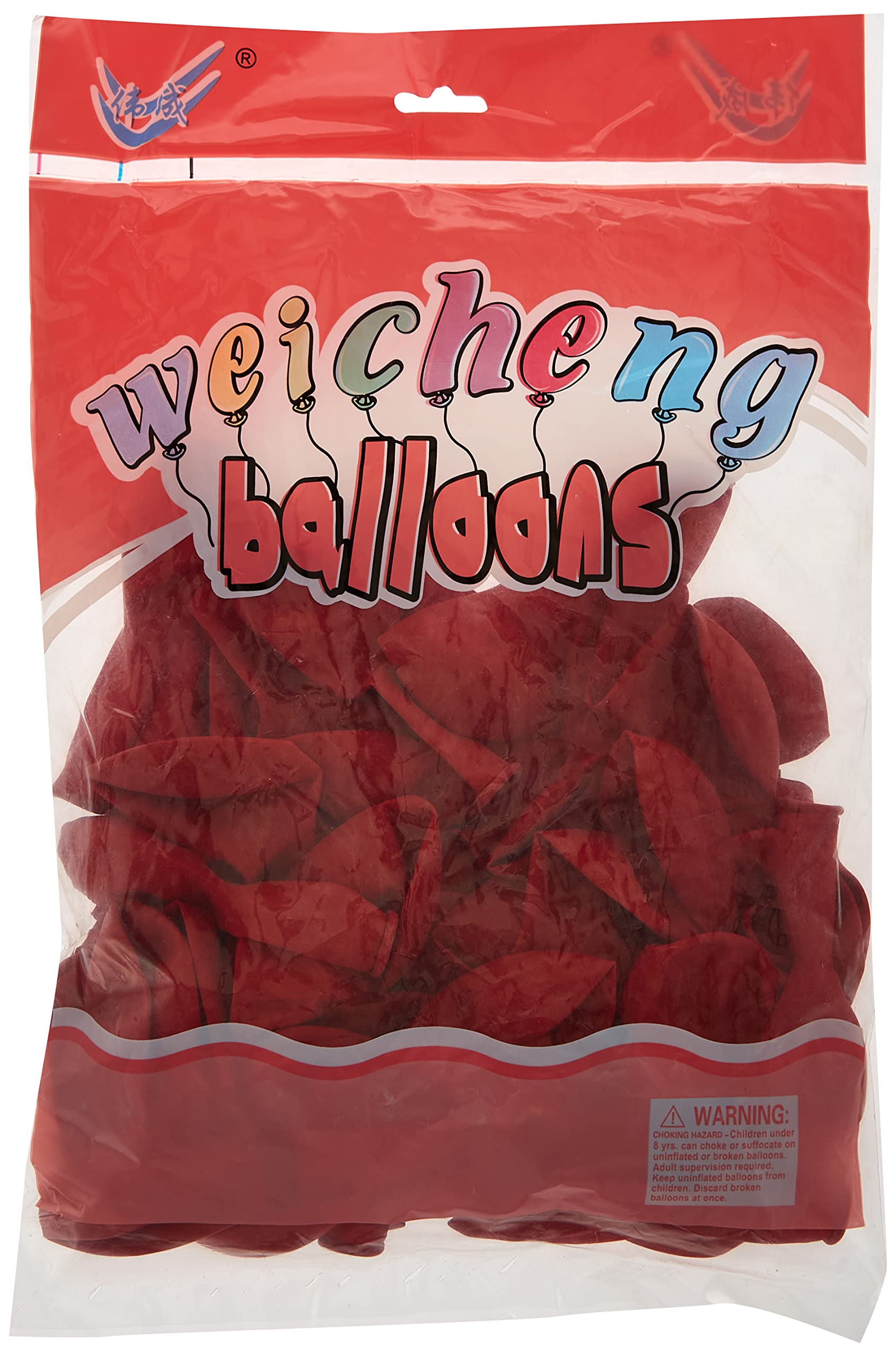 RGLT 50 Pc Red Party Balloons 12 Inch with Matching Color Ribbon for Theme Decoration, Weddings, Baby, B75R