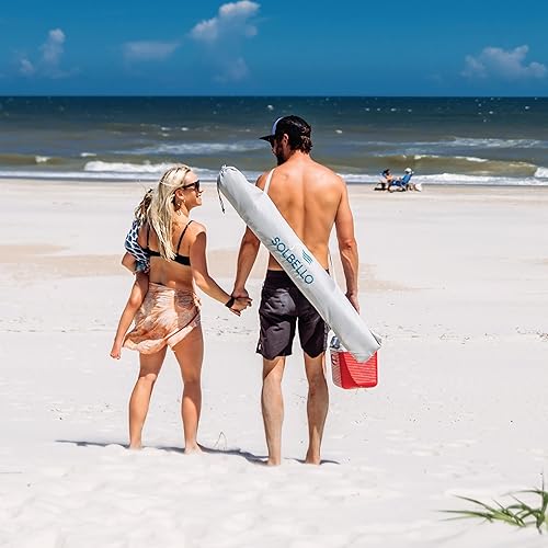 Miniatura 8 de Solbello® Sombra - La sombrilla de playa definitiva Wind-Driven®. Fácil de configurar, ligera, no se volará por la playa, protección solar UPF 50+