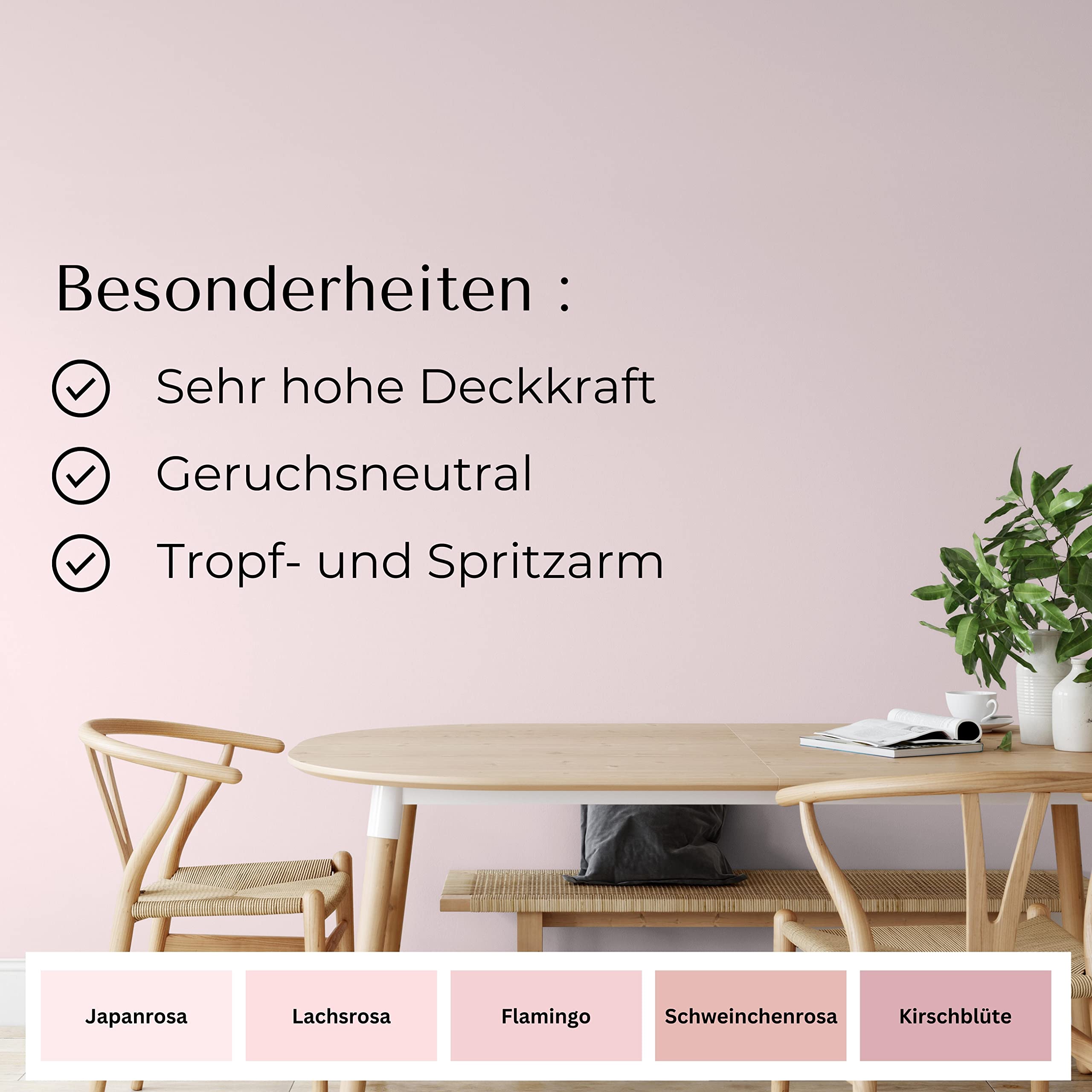 Fühl Dich Wohl Wandfarbe Rosa Japanrosa hohe Deckkraft matt hochdeckend 5l