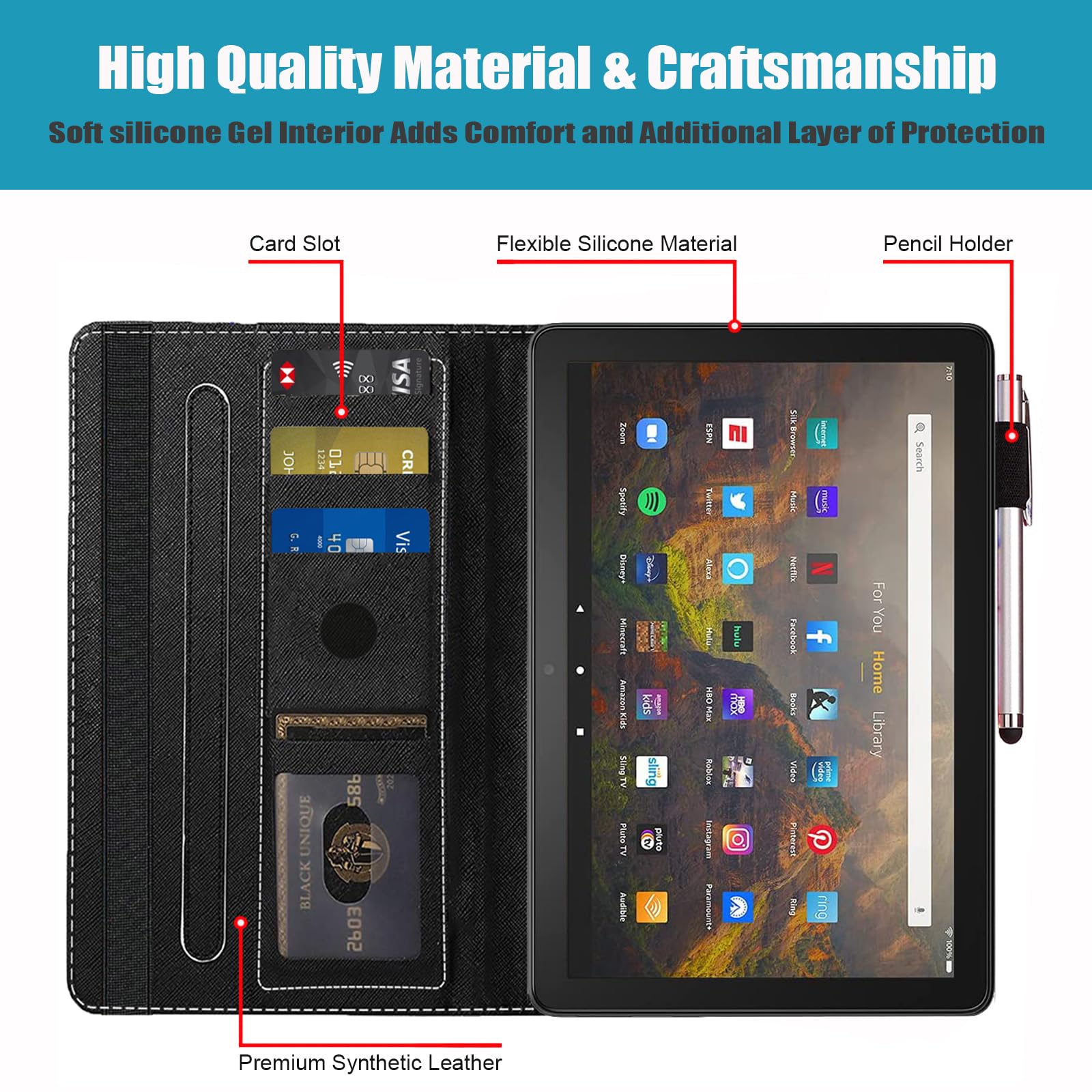 Amazon.co.jp: TBXOSTN Amazon Kindle Fire HD 10 & 10 Plusタブレット