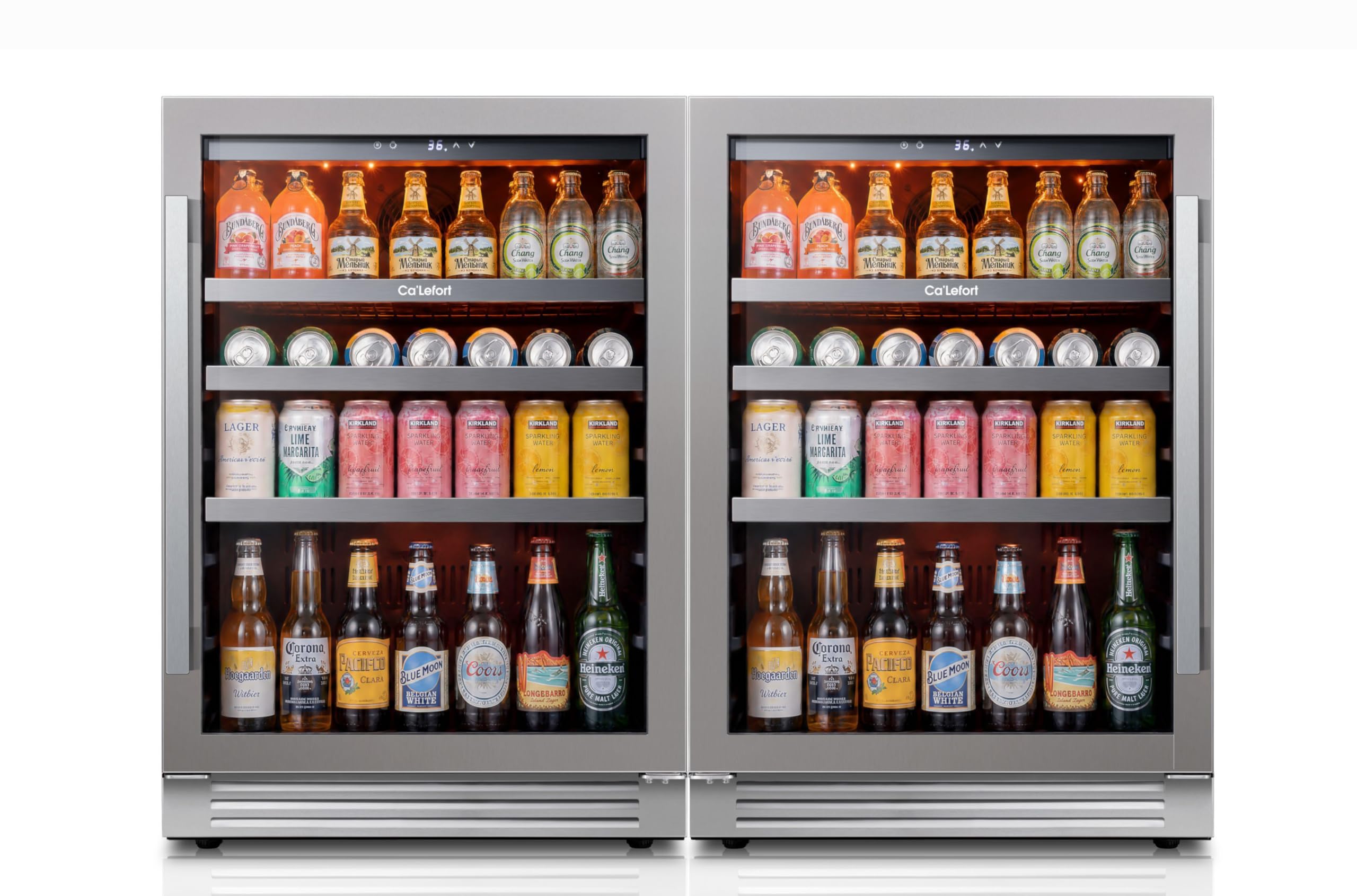 Ca'Lefort CLF-BS24+BS24-A 11.3 cu ft Beverage Cooler Stainless Steel