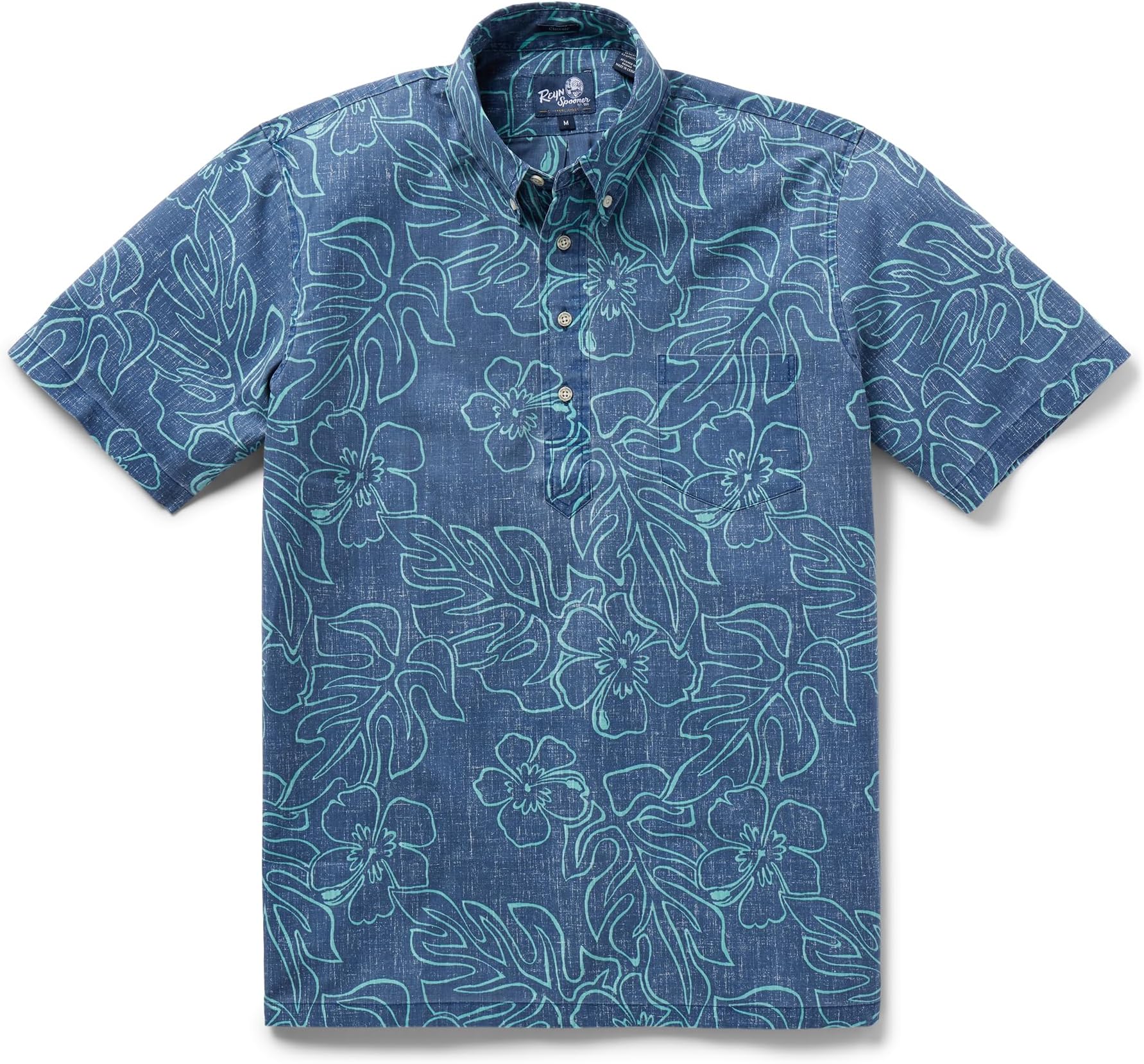 Men’s Tropical Leaves Hawaiian Aloha Shirt - Pullover