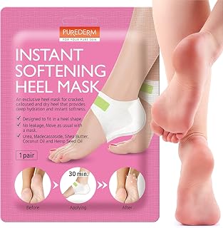 Purederm Instant Softening Heel mask (1 Pair) – Heel mask Provides deep Hydration and Instant Softness