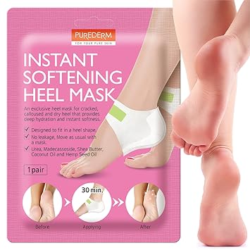 Purederm Moisturizing Foot Mask for Dry Cracked Heels 1 Pack Intensive Hydrating Foot Mask for Deep Moisture & Heel Repair Soft Smooth Feet