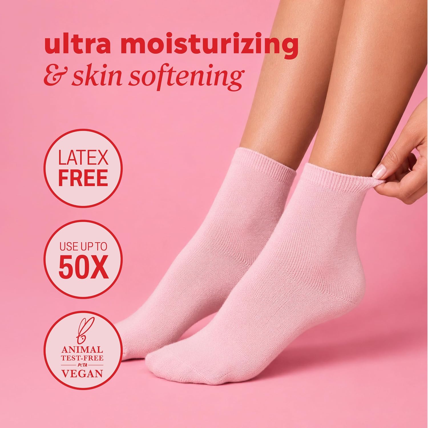 Onyx Professional Gel Moisturizing Socks, One Size Dry Feet Treatment for Women or Men, Hydrating Spa Socks for Dry Feet and Cracked Heel Repair, One Reusable Pair