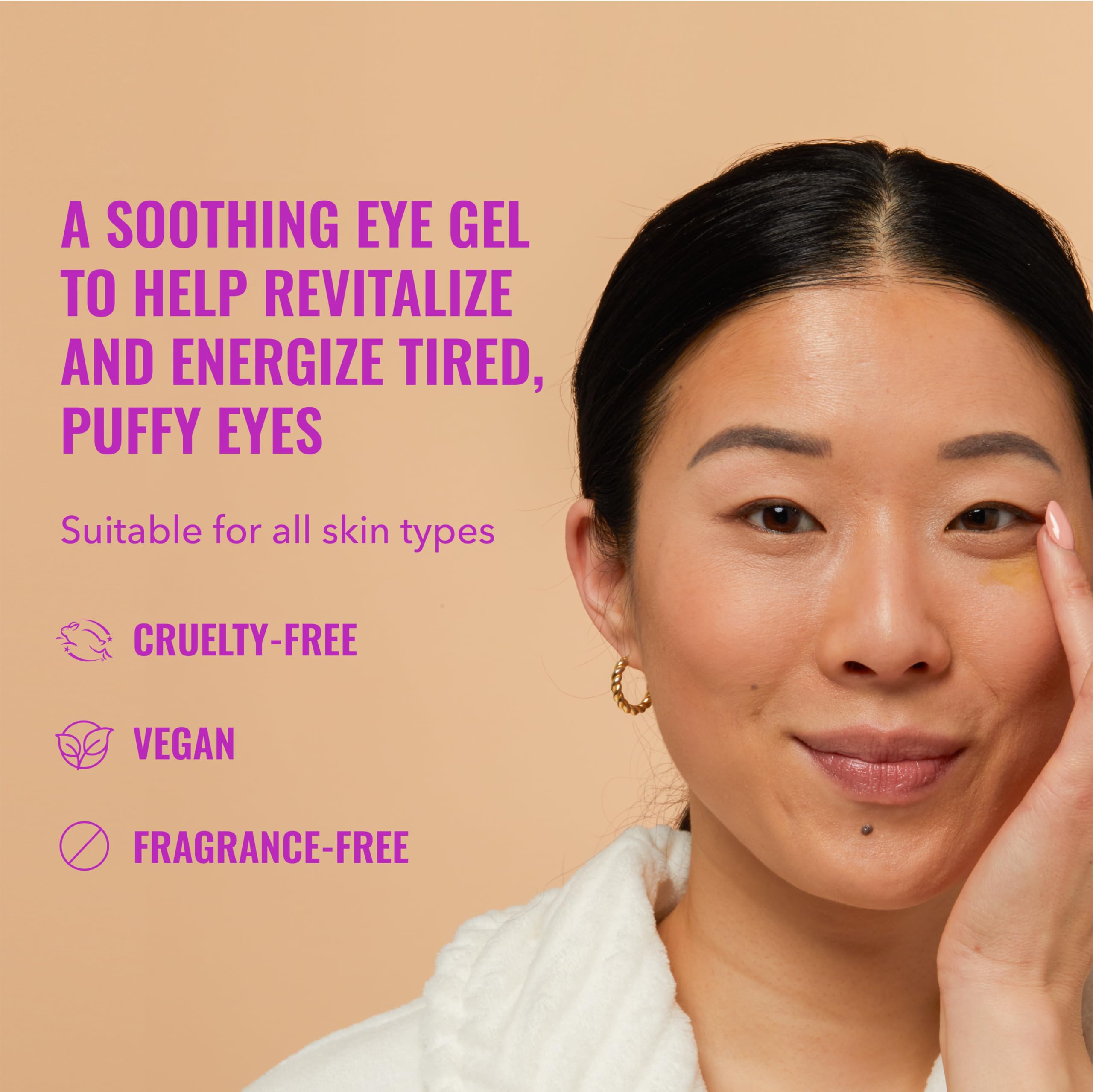 Good Molecules Yerba Mate Wake Up Eye Gel - Hydrating Under Eye Gel Cream with Hyaluronic Acid and Caffeine - Target Dark Circles and Puffiness - Skin Care for Face