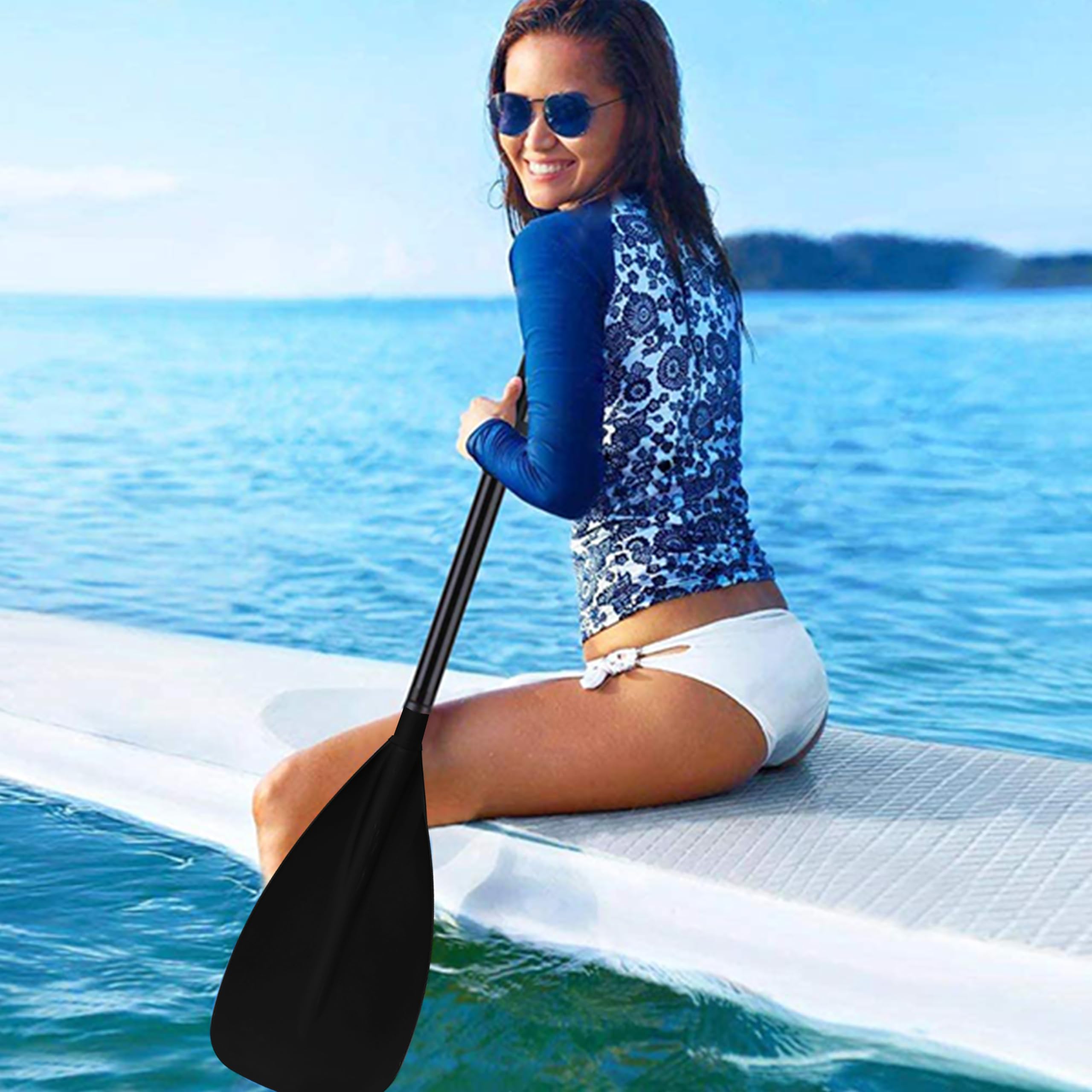 SereneLife Stand Up Paddle-Board Adjustable Paddle - Adjustable Water Paddle Oar for SLSUPB105 Free-Flow Inflatable SUP Stand Up Water Paddle-Board -