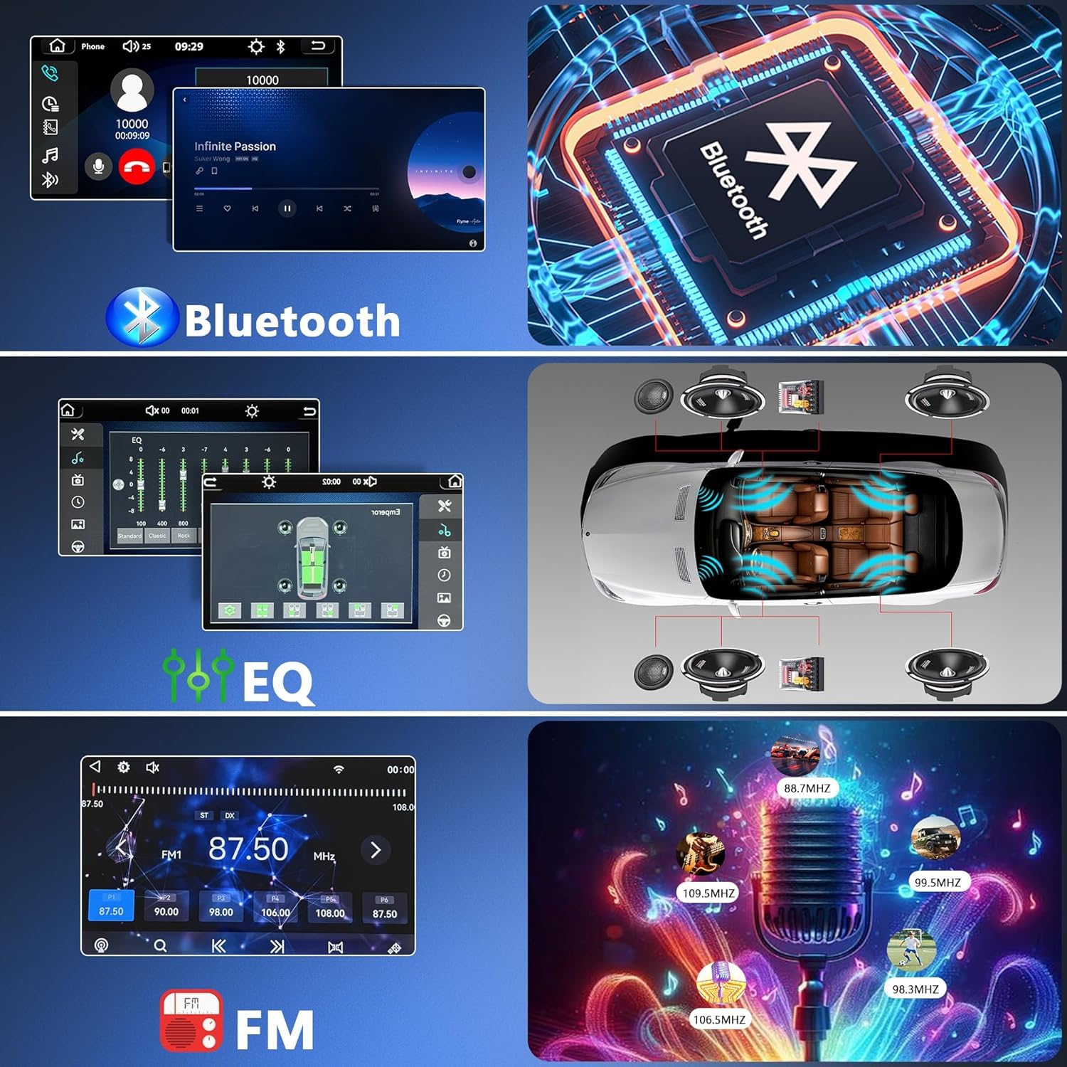 Radio Coche Alfa Romeo Mito 2008-2013 Android Auto y CarPlay Wireless | 9 coche Bluetooth Estéreo IOS Android con FM GPS navegador USB Cámara Trasera Mic Reproductor Multimedia