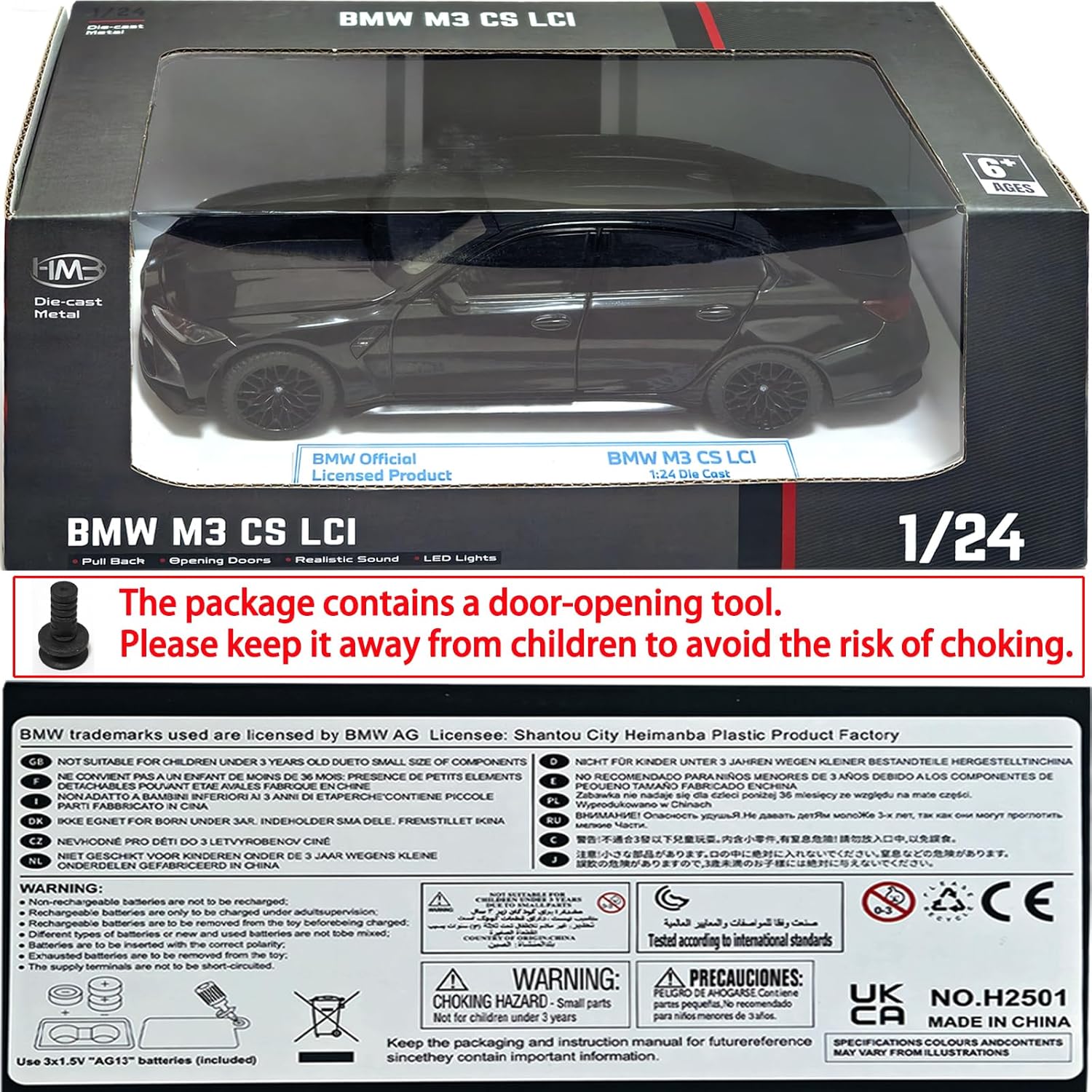 Toy car 1/24 BMW M3 Metal Model Car Pull Back Car Toys with Light and Sound Toys Car Collectible Model for Boy (Isle of Man Green)